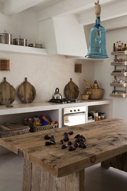rustic-kitchen-counter